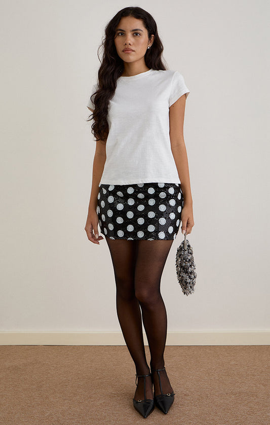gaera sequin mini skirt