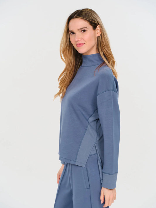 scuba mock neck