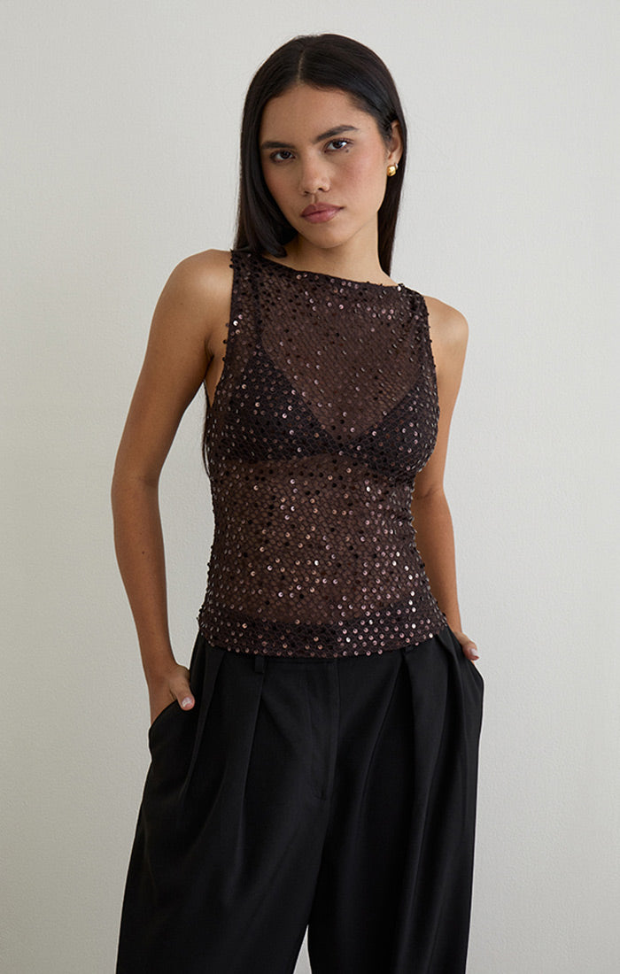 dudley sequin top