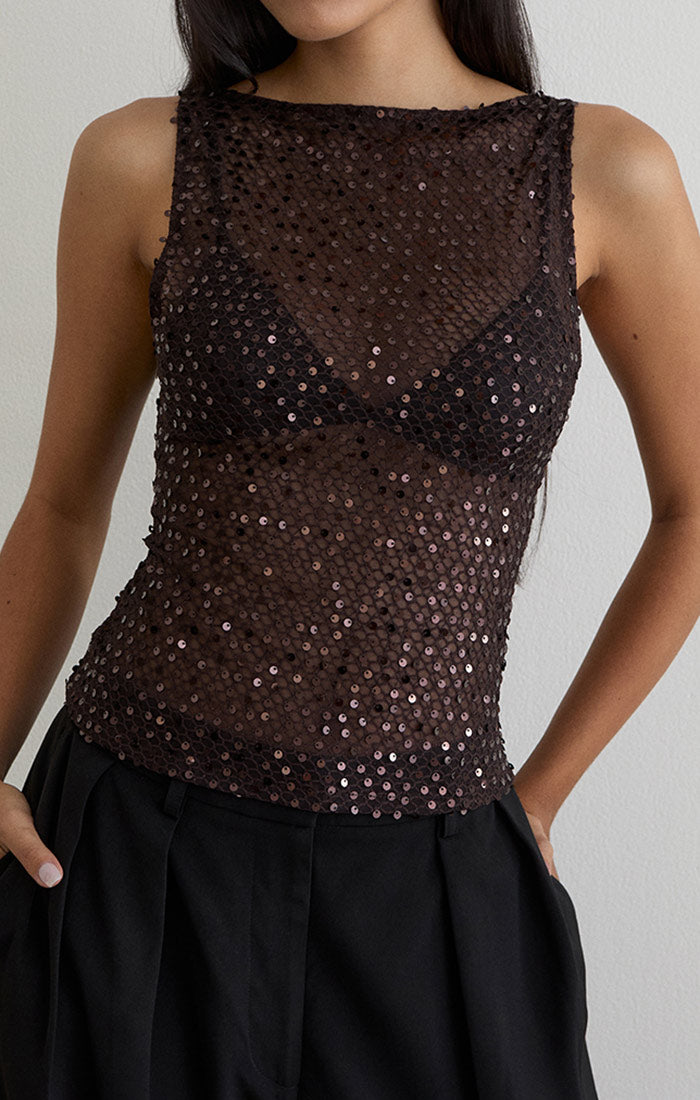 dudley sequin top