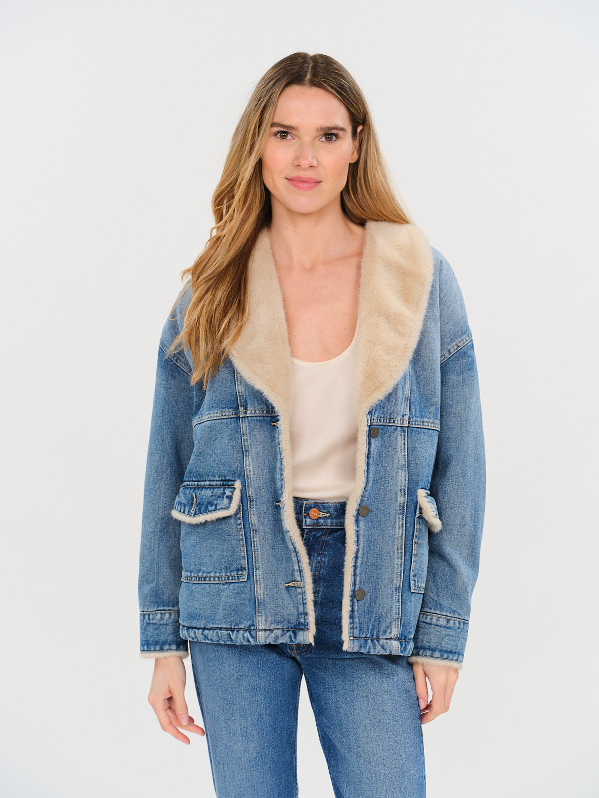 wynn sherpa denim jacket