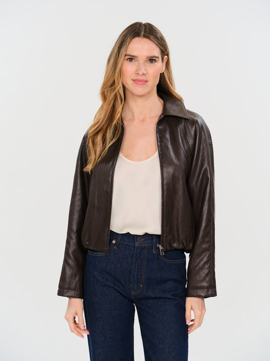valeria faux leather jacket