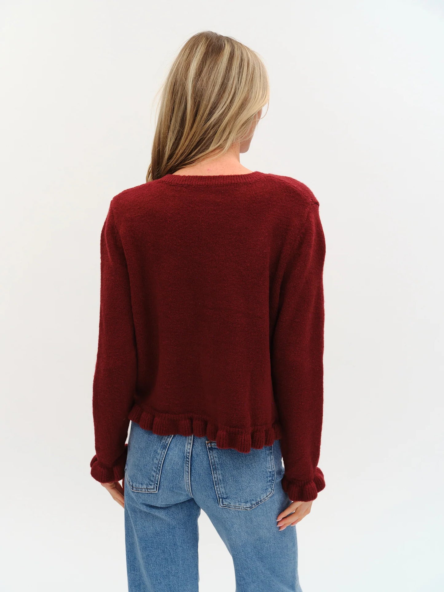 chelsea ruffle cardigan