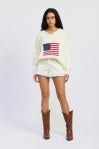 v neck patriot sweater