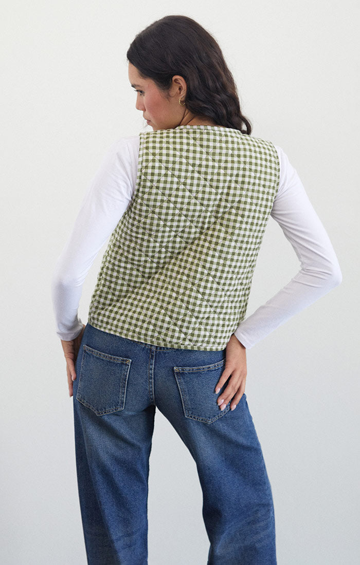 gingham kitza vest