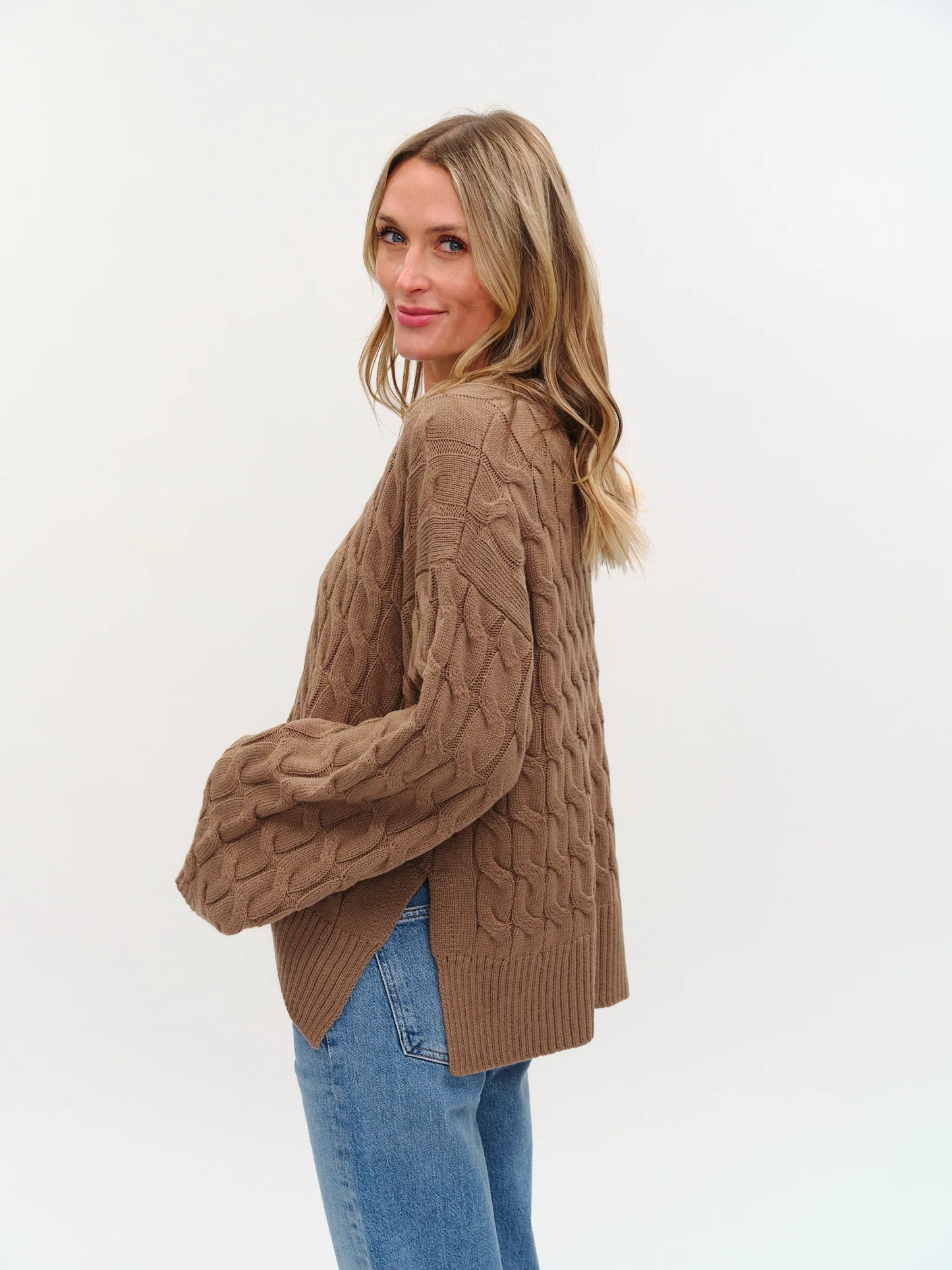 willow cable knit sweater